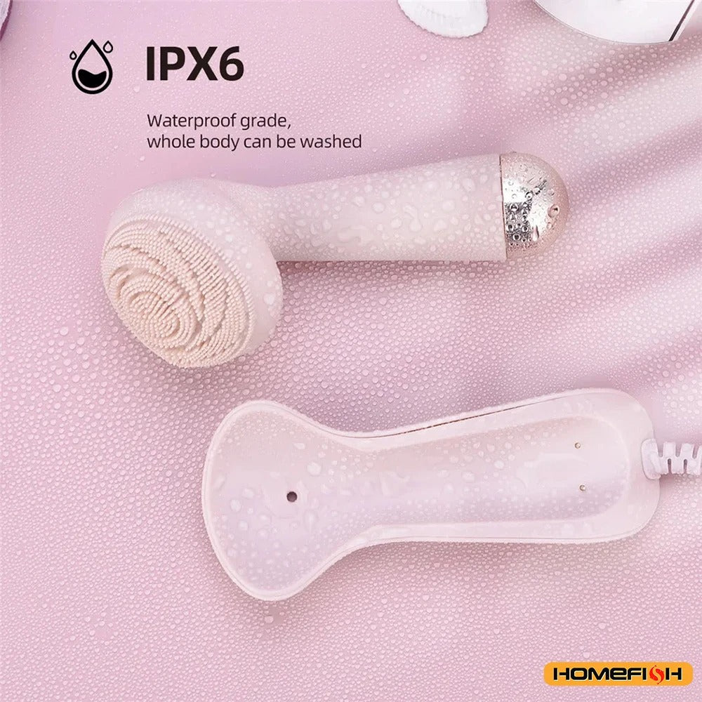 Electric Facial Brush Skin Massager Electric Face Brush USB Clean Waterproof Sonic Vibration Beauty Instrument Care Face Women