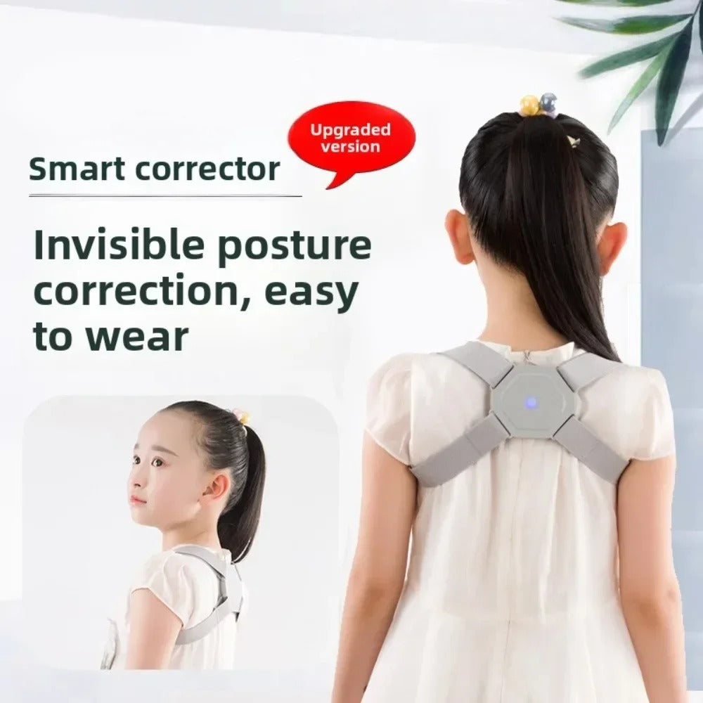 Smart Posture Corrector Back Brace Vibration Reminder Invisible Shoulder Support Adjustable Back Straightener For Adult Kids