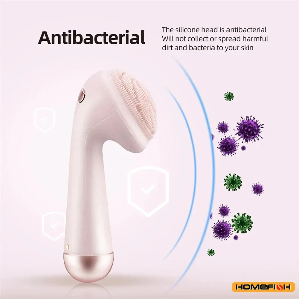 Electric Facial Brush Skin Massager Electric Face Brush USB Clean Waterproof Sonic Vibration Beauty Instrument Care Face Women